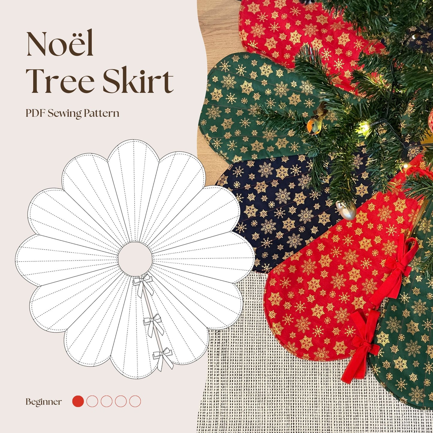 Noël Tree Skirt PDF Sewing Pattern
