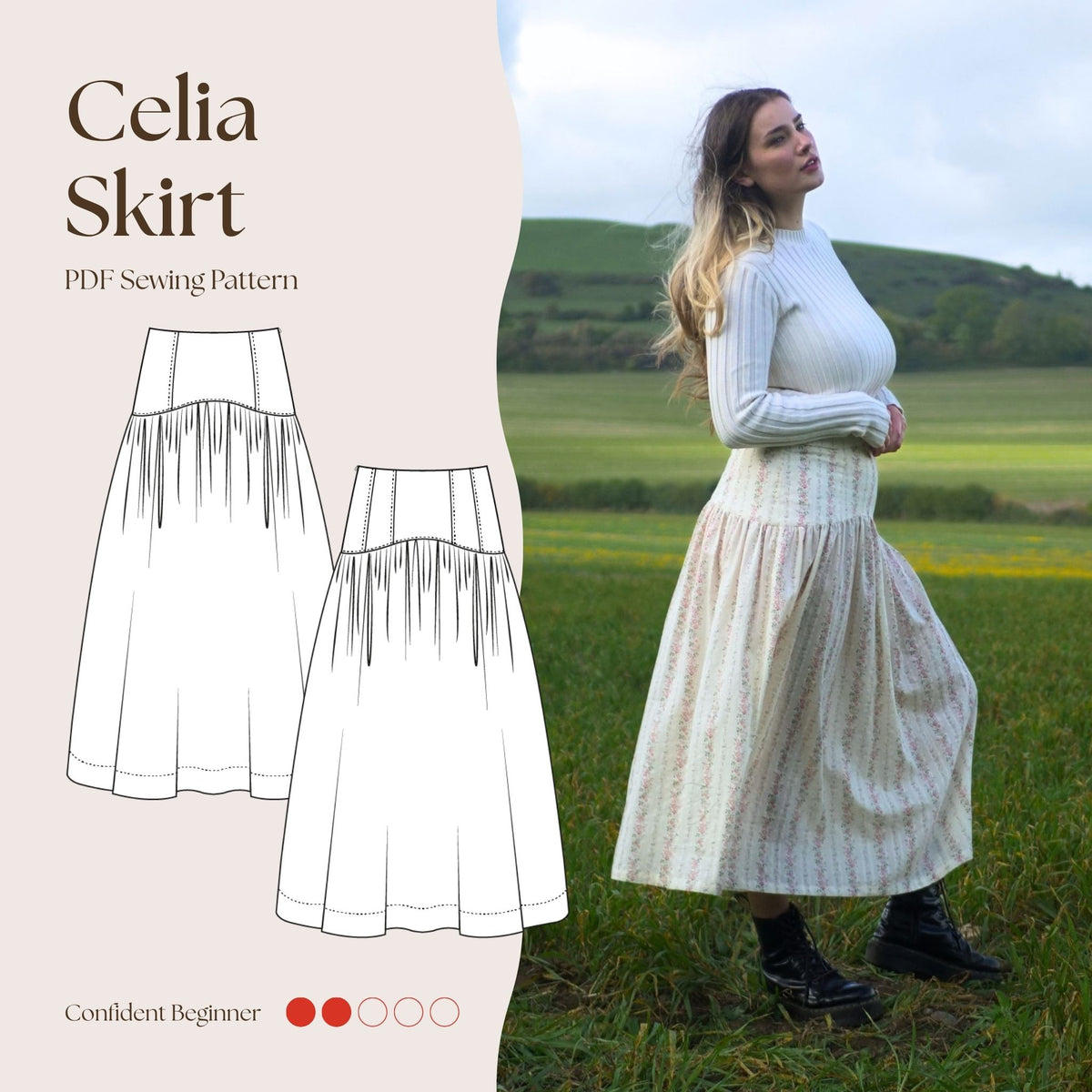 Celia Skirt PDF Sewing Pattern