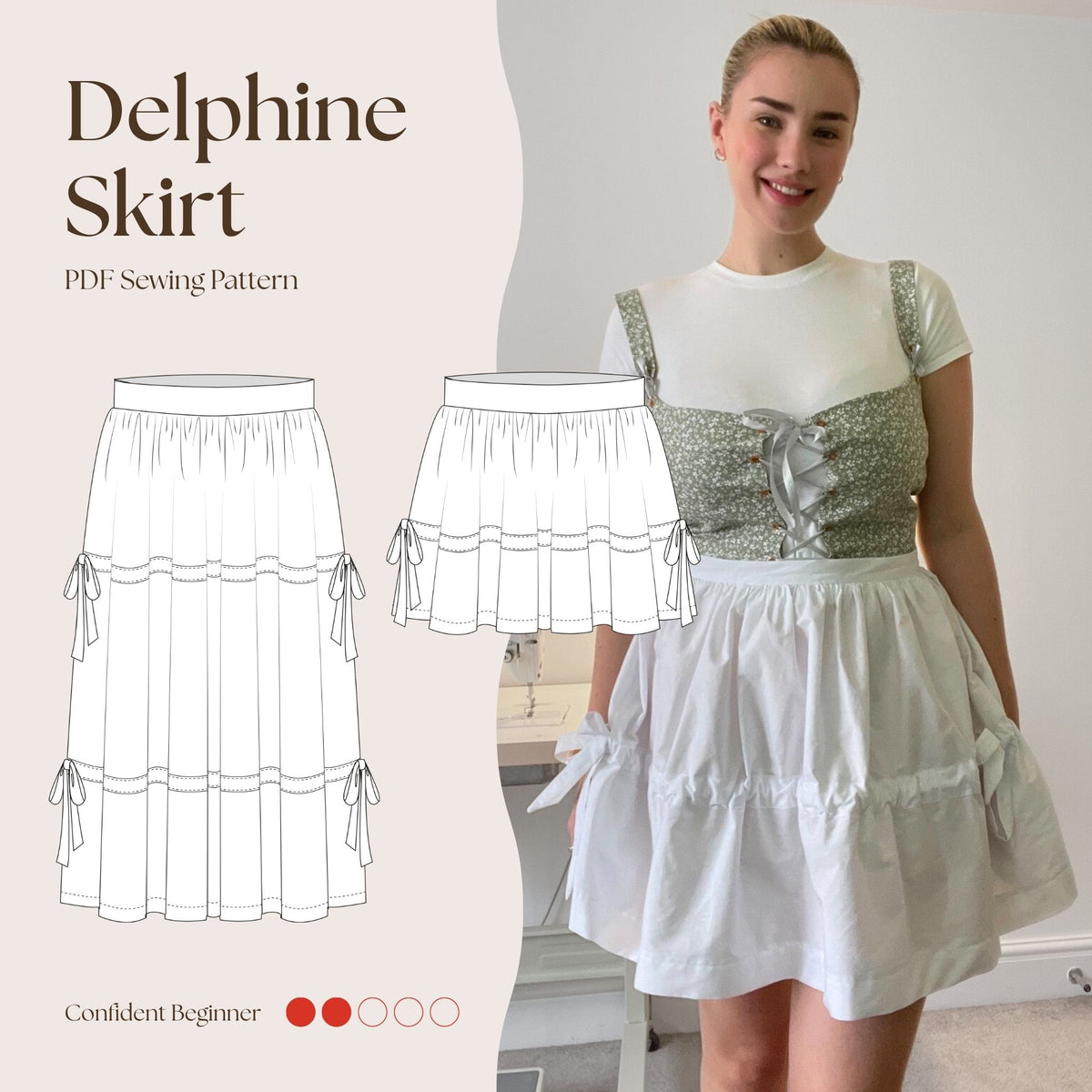 Delphine Skirt PDF Sewing Pattern