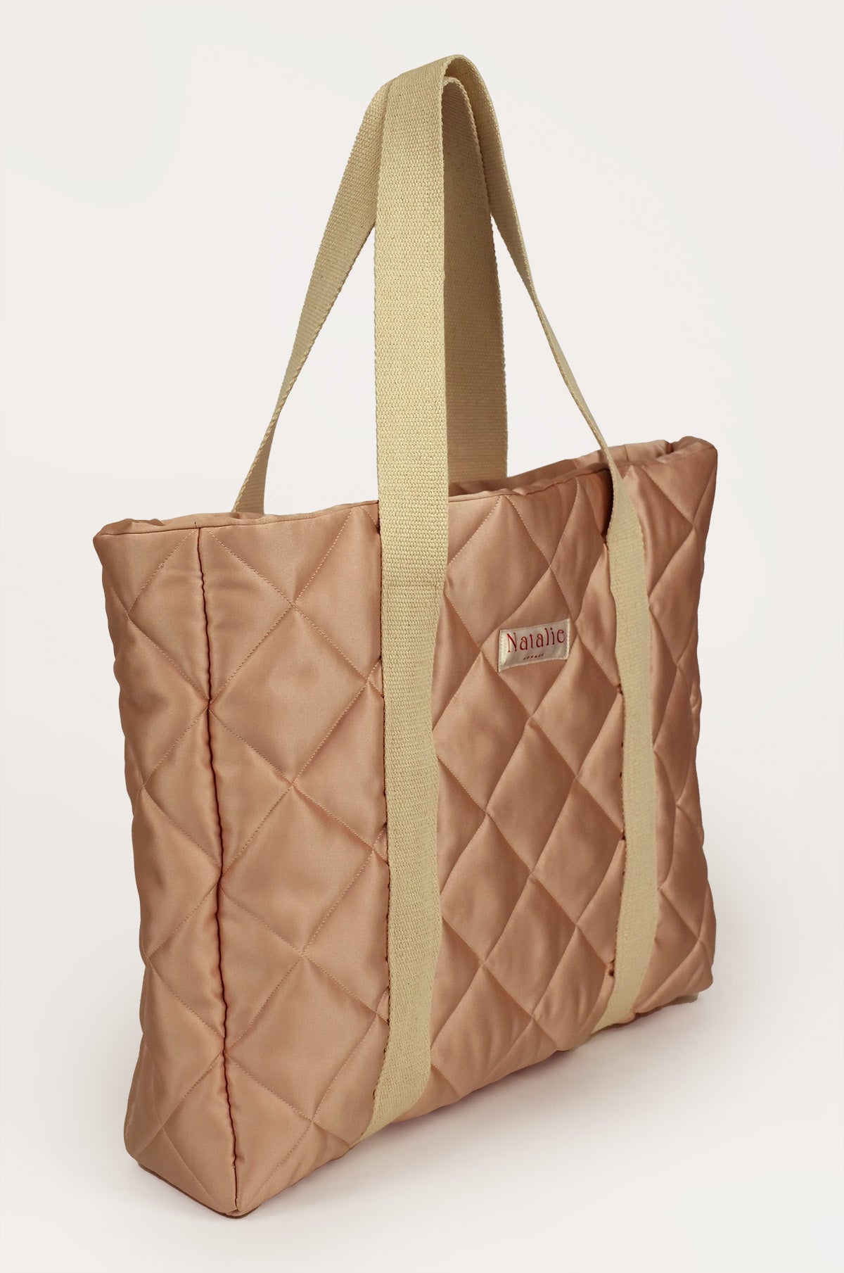 Natalie Cornes - Silk quilted oversized tote bag